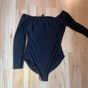 Long Sleeve Off The Shoulder Bodysuit